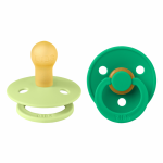 Set 2 suzete Bibs Colour Latex tetina rotundă 0 luni + Matcha/Cactus