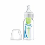 Biberon Dr.Brown Natural Flow 120ml cu sistem ventilație anticolici,tetina speciala pentru prematuri, Materiale fără BPA, Compatibil mașina de vase și sterilizator