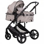 Carucior transformabil 2 in 1 pentru copii Chipolino Amore Latte cu suspensii, sezut reversibil, accesorii, greutate suportata 22 kg