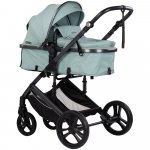 Carucior transformabil 2 in 1 pentru copii Chipolino Amore Matcha cu suspensii, sezut reversibil, accesorii, greutate suportata 22 kg