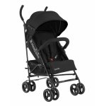 Cărucior sport pentru copii KikkaBoo Beetle Black cu Spătar reglabil,Bara de protecție detașabilă,Pliere tip umbrelă și greutate redusă ,Copertină reglabilă cu plasă de ventilație,Roți pivotante detasabile,Până la 22kg