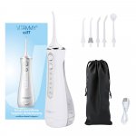 Irigator oral Vitammy eJET cu 4 moduri de funcționare, 5 duze interschimbabile, reîncărcare prin USB, funcția GentleStart și SmartTimer, rezervor 200 ml
