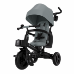 Tricicleta pentru copii Kinderkraft Aveo 2 Plus Grey pliabila, cu scaun reglabil si reversibil, suport picioare, controlul directiei