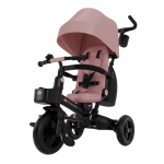 Tricicleta pentru copii Kinderkraft Aveo 2 Plus Pink pliabila, cu scaun reglabil si reversibil, suport picioare, controlul directiei
