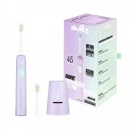 Periuta de dinti electrica Vitammy Smils Jelly Violet cu 82.000 de miscari pe minut, 5 programe de periaj, baza încărcare USB și 2 capete periuta
