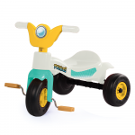 Tricicleta pentru copii Dolu Pastel din plastic cu roti late si cosulet pentru accesorii