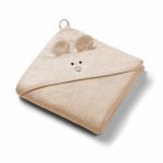 Prosop baie bambus cu gluga 100 x 100 cm Babyono maro
