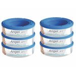 Set 6 rezerve igienice Angelcare pentru scutece murdare,tehnologie OdourSeal,acoperire antibacteriana, capacitate 180 scutece