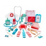 Trusa medicala din lemn pentru copii Malplay, cu 24 elemente specifice incluse
