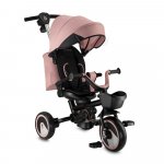 Tricicleta pentru copii Momi ivi Pink multifunctionala 3 in 1 cu scaun reversibil, maner telescopic, accesorii incluse