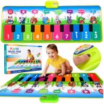 Covoraș muzical interactiv pentru copii Malplay, cu funcție înregistrare și redare, dimensiune 130 x 48 cm