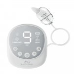 Aspirator nazal electric Bocioland Alb cu 9 nivele de aspiratie,lumina led incorporata ,melodii calmante,incarcare cu USB-C, acumulator 2500Ah, 2 capete de aspirare din silicon, recomandat de la 0luni