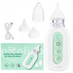 Aspirator nazal electric pentru copii din prima zi de viața Vitammy Picolino 7 cu 2 capete de schimb, 3 niveluri de putere, 12 melodii, iluminare colorată și încărcare USB-C