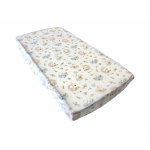 Cearșaf pentru pat copii Nichiduța Sleeping duck blue 120x60 cm din bumbac cu banda elastică roata