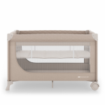 Patut pliabil pentru copii Kinderkraft Leody UP Beige cu 2 nivele, dimensiuni 120x60 cm