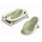 Set cadita pliabila Little Mom cu termometru si suport anatomic Green