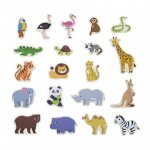 Set magnetic din lemn cu 20 piese Viga Animale salbatice