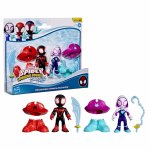 Set 2 figurine Ghost Spider și Pirate Spin cu accesorii Spidey și prietenii lui uimitori Marvel Water Webs