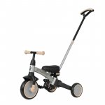 Tricicleta pentru copii Qplay Stager Argintiu evolutiva, pliabila, scaun reglabil, roti Eva, suport pentru picioare, maner parental reglabil