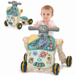 Antepremergator evolutiv pentru copii Malplay Green, cu lumini, sunete si angrenaje rotative, dimensiune 45 x 42 x 46 cm