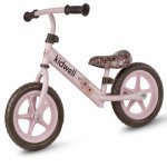 Bicicleta de echilibru fără pedale pentru copii, Kidwell Rebel Flower, 2.64 kg, roți EVA 28 cm, reglabilă, 80-120 cm, maxim 30 kg