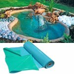 Folie din pvc pentru iazuri, lățime 8 metri, lungime 1 metru, 3 straturi, albastru-verde