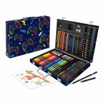 Set de desen Deluxe cu 100 de accesorii Happi Hobbi Art Case Joc video
