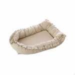 Baby Nest din bumbac organic cu volanase Twindeco Bej