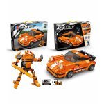 Set de construcție Transformers 2 in 1 portocaliu pentru copii 354 piese