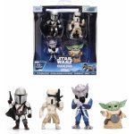 Set 4 figurine metalice 4 cm Jada Star Wars Mandalorian și Grogu