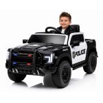 Masinuta electrica pentru copii Police P5, 4 motoare de 45W, acumulator 12V7Ah, telecomanda 2.4G, scaun din piele, roti EVA, lumini LED frontale, bluetooth, USB, card micro SD, intrare MP3