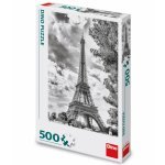 Puzzle 500 piese Turnul Eiffel negru/alb
