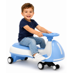 Vehicul electric tip PlasmaCar blue pentru copii Nichiduta, design sportiv fara pedale, volan ergonomic, echipat cu 2motoare performante, acumulator de 12V 4.5AH