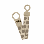 Lănțișor clip Loop pentru suzeta Studio Collection Polka Dots Bibs Mega Vanilla Dark Oak