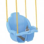 Leagăn pentru copii Pilsan Comfort Albastru cu spătar,frânghii reglabile,claxon,centura de siguranța