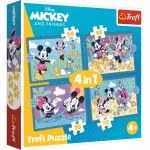 Puzzle 4 in 1 Trefl Curiozități despre Mickey Mouse