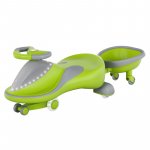 Vehicul copii Plasmacar gravitational Tulano Focus 55 Green cu remorca,roți luminoase,panou muzical,șezut confortabil,greutate admisa 100 kg