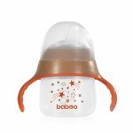 Cană Baboo cu tetina din silicon Au Naturale 150 ml, 6 luni+