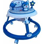 Premergator reglabil in 6 trepte de inaltime Novokids Happy Kitty Albastru, cu melodii, pliabil, greutate admisa 20 kg, roti silentioase