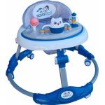 Premergator reglabil in 6 trepte de inaltime Novokids Little Kitty Albastru, cu melodii, pliabil, greutate admisa 20 kg, roti silentioase