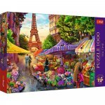Puzzle 1000 piese Trefl Premium Plus Tea time Piață de flori