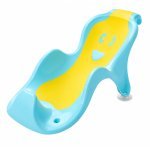 Suport anatomic pentru cadita copii Little Mom Cocoon Blue, design bionic cu inclinare de 23 de grade, fixare cu ventuze, compatibilitate universala, dimensiune 56 x 29 x 22 cm